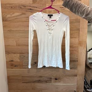 White knit long sleeve